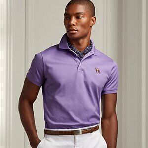 Ralph Lauren Purple Label Slim Fit Piqué Polo Shirt XS Standing Horse Logo Italy